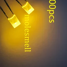 1000 шт. 2X3X4 мм рассеянные, желтые светодиодный лампы желтые линзы светодиодный светильник светоизлучающий диод