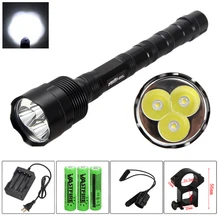 6000 люмен 3x XM-L светодиодный оружейный фонарь для ружья Белый тактический охотничий фонарь+ прицел для ружья для страйкбола крепление+ дистанционный переключатель+ 18650+ зарядное устройство