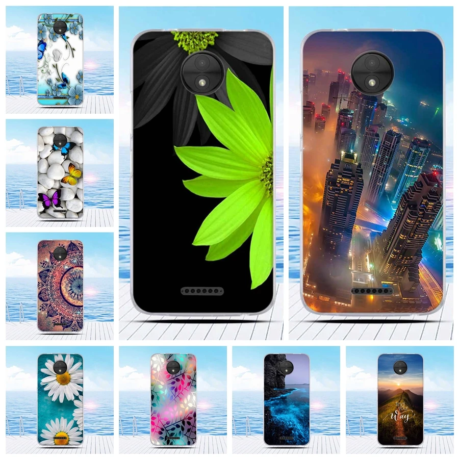Phone Case For Motorola Moto C XT1750 XT1754 Cartoon Soft Silicon Back Cover Funda 2017 Bags | Мобильные телефоны и