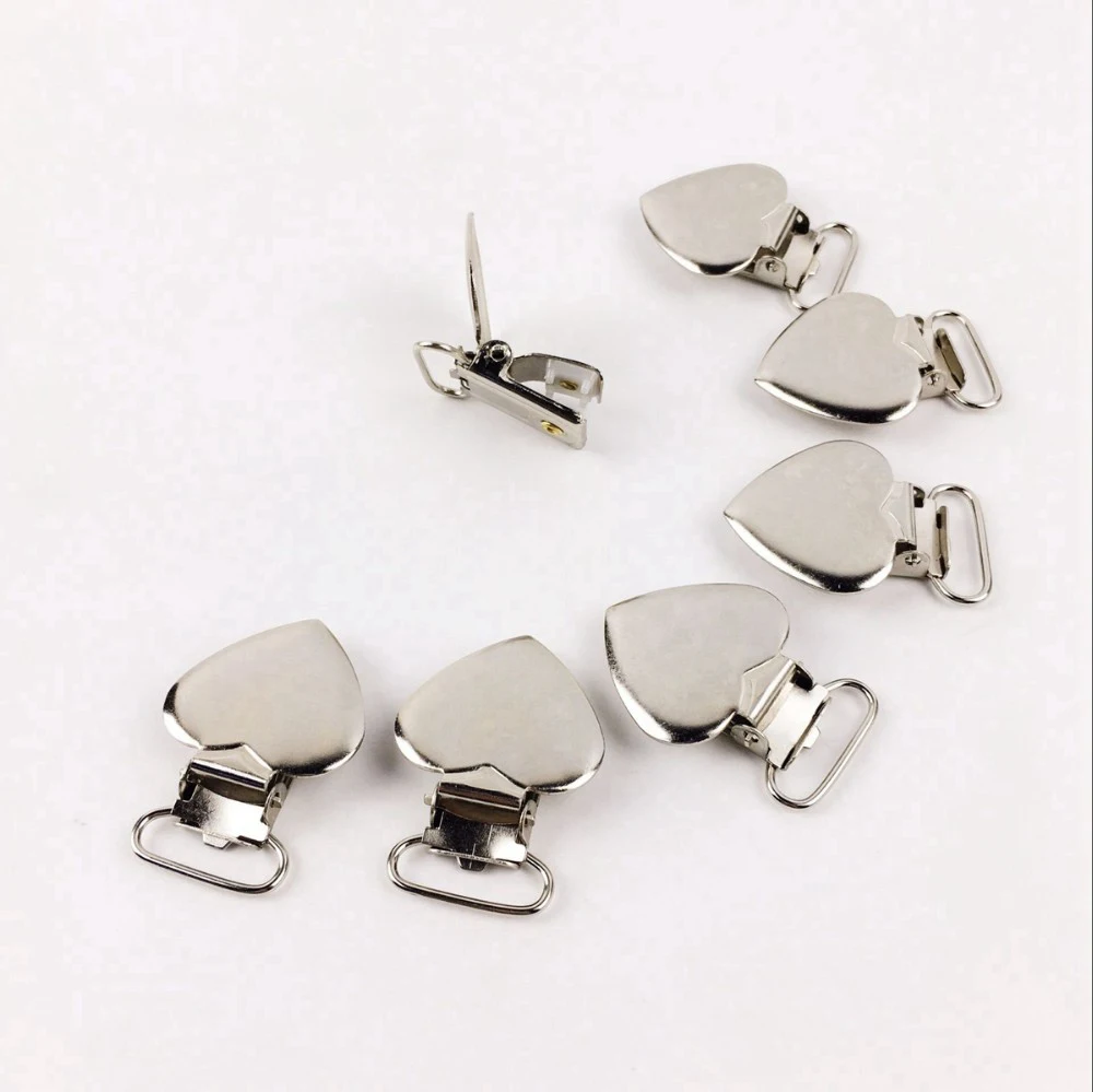 

10PCS Heart Clips Baby Nursing Accessories Gift Smooth Surface Flat Love Clip Children DIY Craft Accessories Baby Chewable Toys