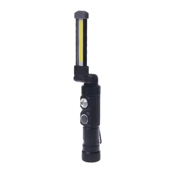 

USB Rechargeable COB Work Light Portable Outdoor Flashlight Magnetic LED Lantern With Hanging Hook