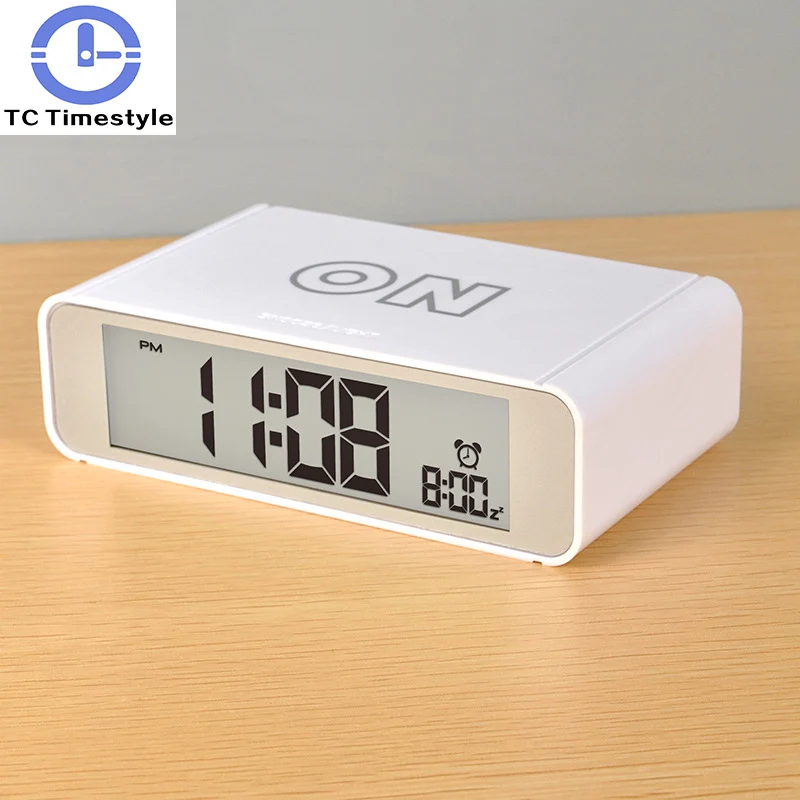 Cute Electronic Clock Flip Turn Off Alarm Clock Simple Fashion Night