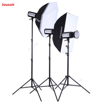 

600W three Flash set softbox lamp holder tirple Studio flashlights kit shooting 3 Photography suit Equipment CD50 T10