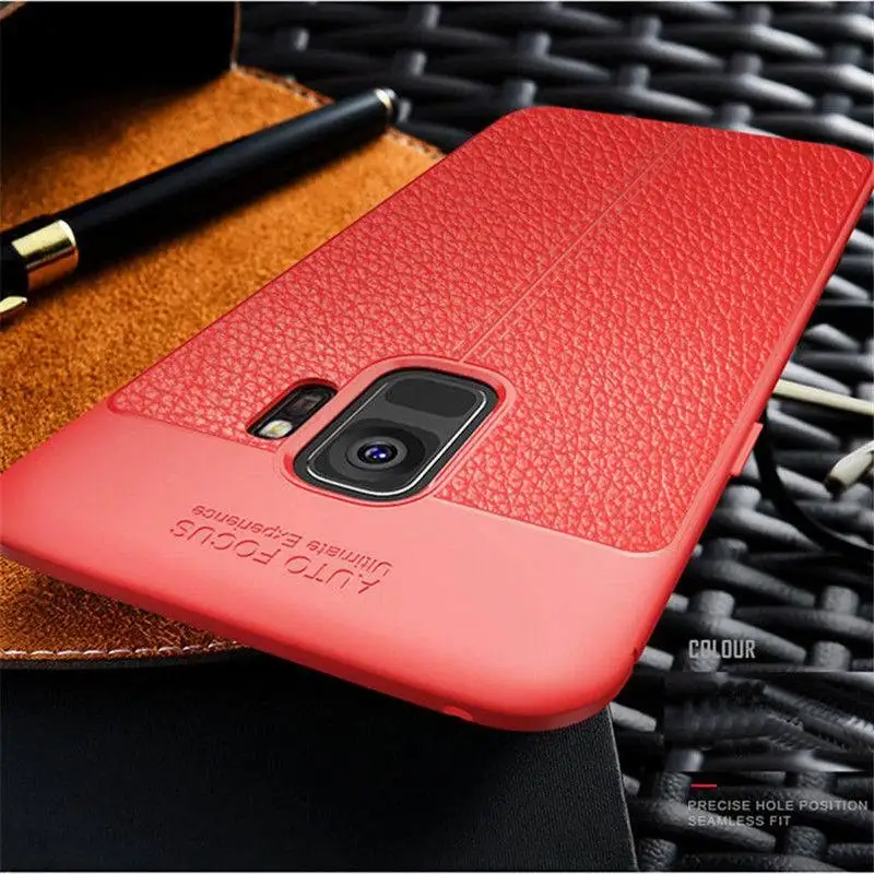Кожаный чехол NOWAL Litchi для samsung S9 Plus Note 8 9 A6 A8 2018 мягкий ТПУ Galaxy S8 S7 Edge A3 A5 A7 2017 |
