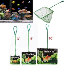 Filet de pêche Portable à poignée longue, accessoires d'aquarium carrés, filet d'atterrissage pour Aquarium, outil de nettoyage d'objets flottants