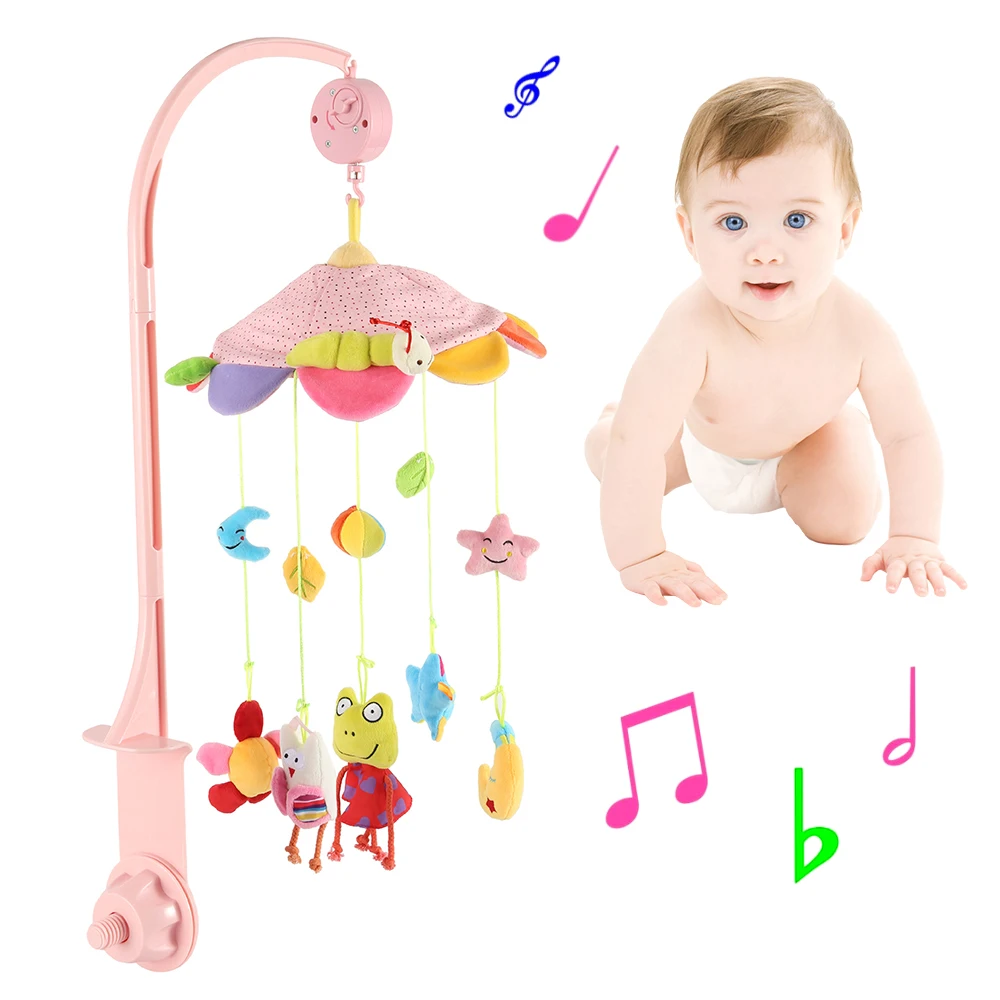 Brinquedo do Bebê Cama Sino Musical Móvel Berço Dreamful Anel Pendurado Girar Chocalho Pai Controle Remoto Brinquedo Educativo 9 Cheap Móbiles e chocalhos para bebês