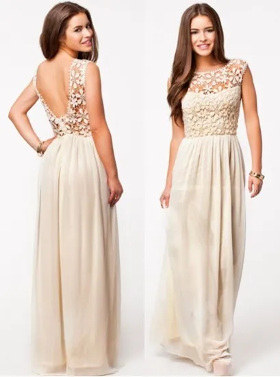 

IDress Sexy Backless Vestidos Hot Sell Women Summer Sleeveless Top Crochet Sexy Chiffon Maxi Dress Lace Vestido De Festa Longo