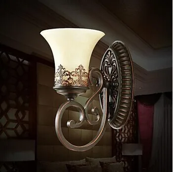 European Artistic Vintage Wall Lamp For Living Room Home Lighting Glass LED Wall Sconce Arandela Lamparas De Pared wall sconce american country golden vintage led wall light fixtures for home indoor lighting beside lamp lamparas de pared