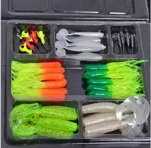 35pcs soft plastic worm fishing bait 35 soft bait +10 lead head hook small fishing lur