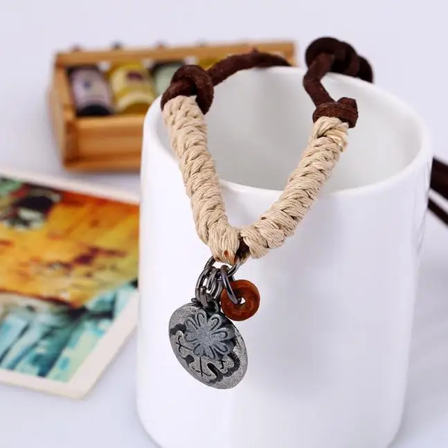 Diomedes Рождественский подарок винтажное ожерелье из натуральной кожи для мужчин воротник длинный кожаный шнур ожерелье аксессуары кулон