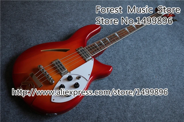 Cheap New Arrival Rick Guitar In Cherry Sunburst Finish China Hollow Body & Kit Custom Available Free Shipping