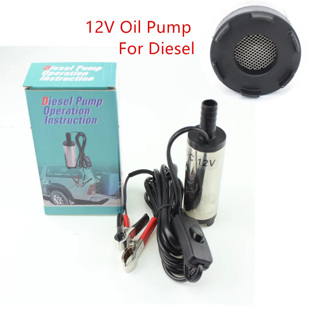 

DC 12V diesel Oil pump for fuel/water transfer,12L/min,Stainless steel shell,electric Submersible bilge Pump,12 V volt 12volt