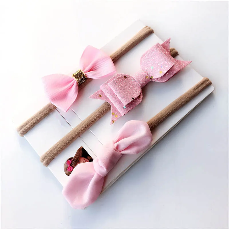 

3Pcs/Set Baby Headband Girl Spandex Nylon Rabbit Ear Girls Hairbands Elastic Head Bands For Baby Girls Kids Hair Accessories