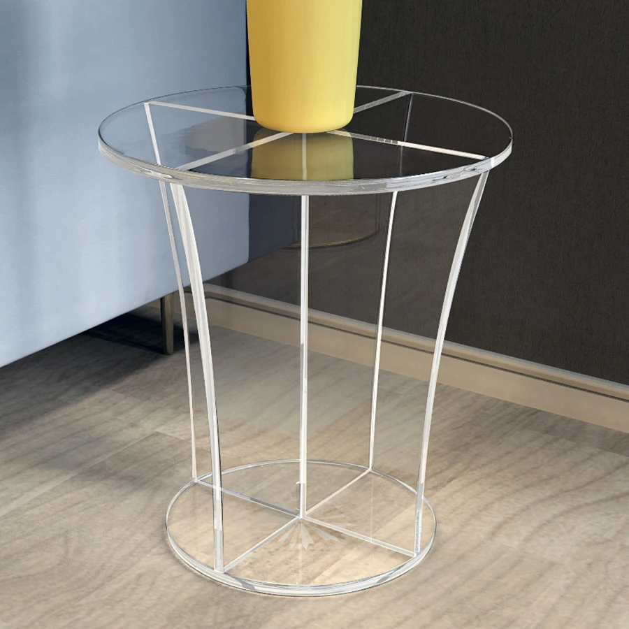 Clear Round Acrylic Occasional/Side/Small Sofa Tea Table,Lucite Vanity Stool -38cm round- 43cm high Clear Round Acrylic Occasional/Side/Small Sofa Tea Table,Lucite Vanity Stool -38cm round- 43cm high