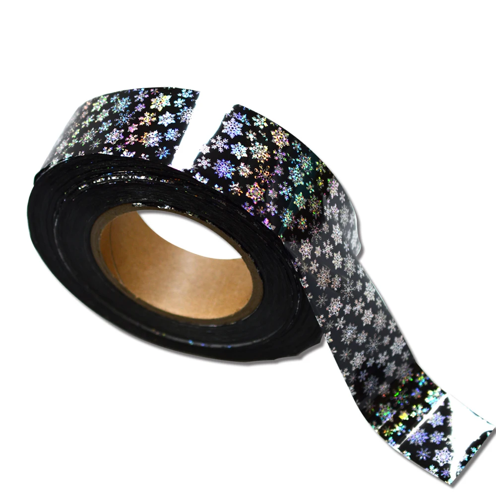 

1 Rolls 500mx0.04m Laser Glitter Christmas Snow Flower Pattern Nail Transfer Foils Nail Art Sticker Designs TRSTZXK79