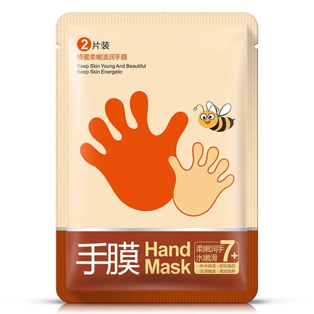 

VIBRANT GLAMOUR 2 Pcs Honey Nourish Hand Care Mask Moisturizing Whitening Skin Care Exfoliating Hand Mask Hands Beauty