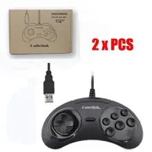Ruitroliker 2 шт. ретро классический USB контроллер джойстики для sega Genesis Mega Drive PC MAC