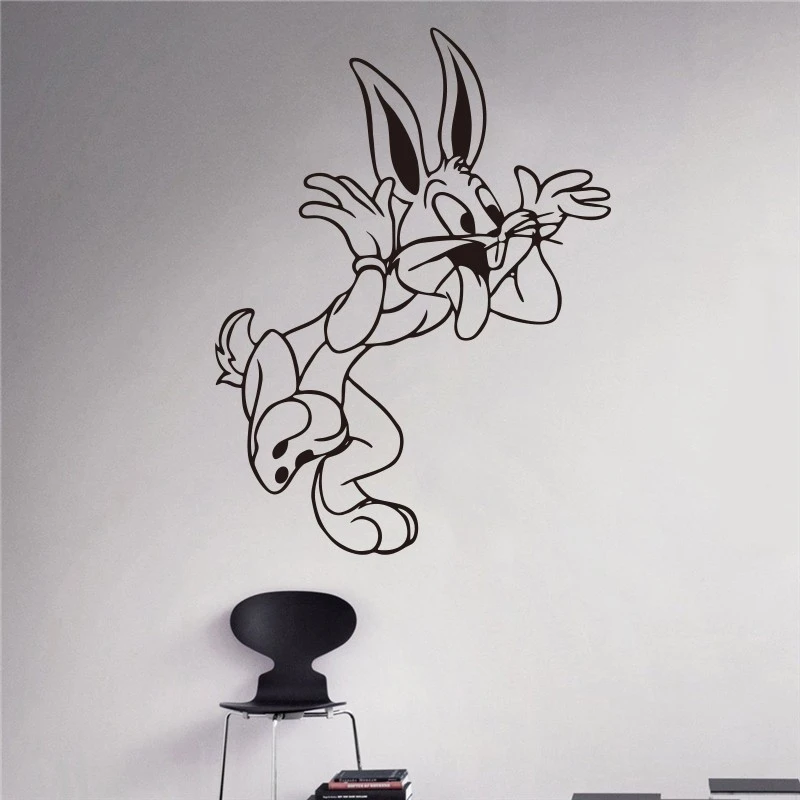 Bugs Bunny Wall Decal Looney Tunes Cartoon Vinyl Sticker Nursery Home Decoration Kids Room Wall Stickers Kids Room Wall Stickers Wall Stickerroom Wall Stickers Aliexpress