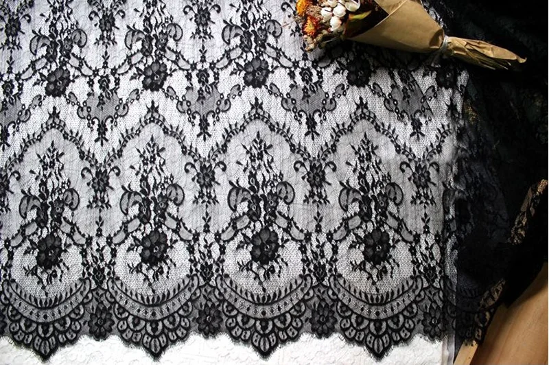 Кружевная ткань Шантильи 3 метра 150 см|lace fabric|eyelash lace fabriceyelash |