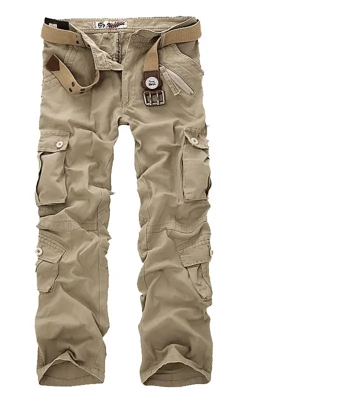 Мужские камуфляжные мужские брюки повседневные мужские брюки-карго Брюки Мульти Карманный военный комбинезон для мужчин длинные штаны для улицы - Цвет: 4