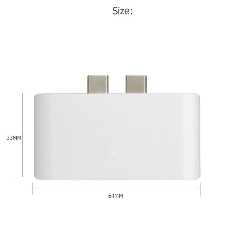 Adaptador Bluetooth двойной тип C до 4 к HDMI USB 3,0 PD 3 в 1 Splitter адаптер Bluetooth Recever для MacBook Pro ноутбука