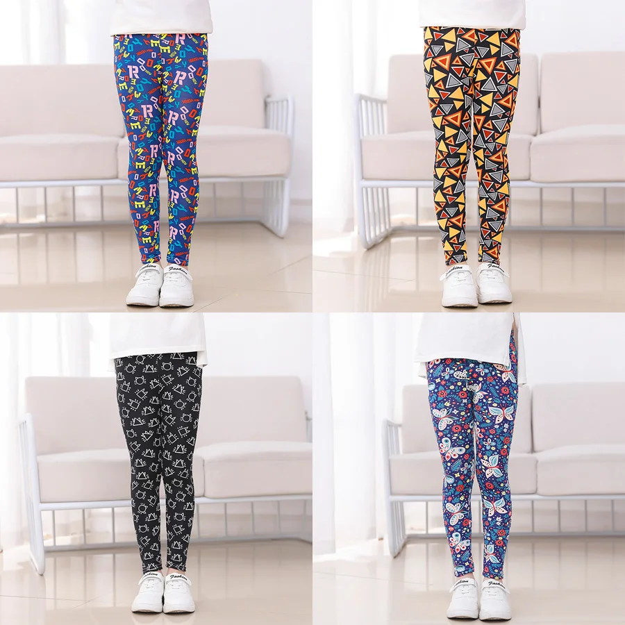 SheeCute Girls Spring Autumn Full Length Printing Skinny Leggings SC1752-C
