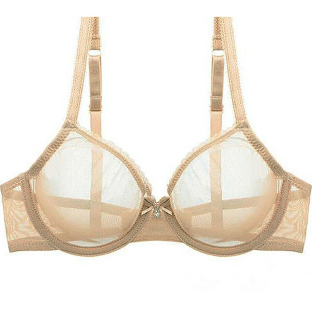 

Brand Sexy bra panties Sale Separated gauze transparent invisible SEE through set mesh plus size 75 80 85 90 95 100 B C D E F