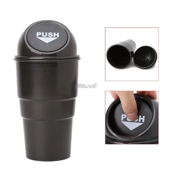 

Black Plastic Cover Car Ashtray Trash Bin Garbage Container DropShip DropShip