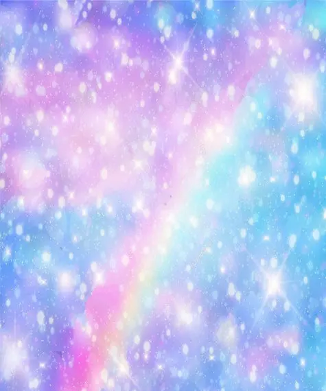 Rainbow Glitter Galaxy Pastel Color Unicorn Sky Clouds Bokeh Cute