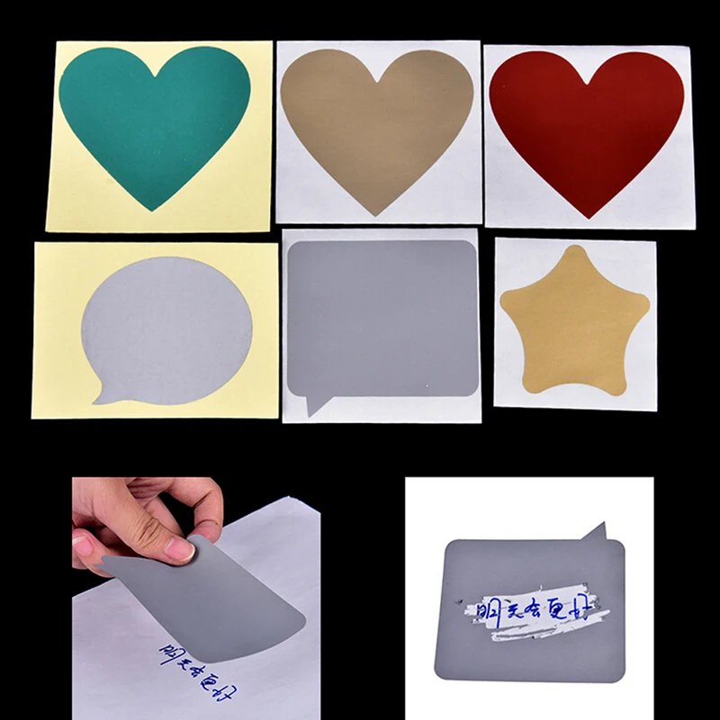 

DIY Valentine's Day Postcards Coating Scratch Cards Message Hidden Surprises Scratch Sticker Vintage Postcards Set Drawing Toy