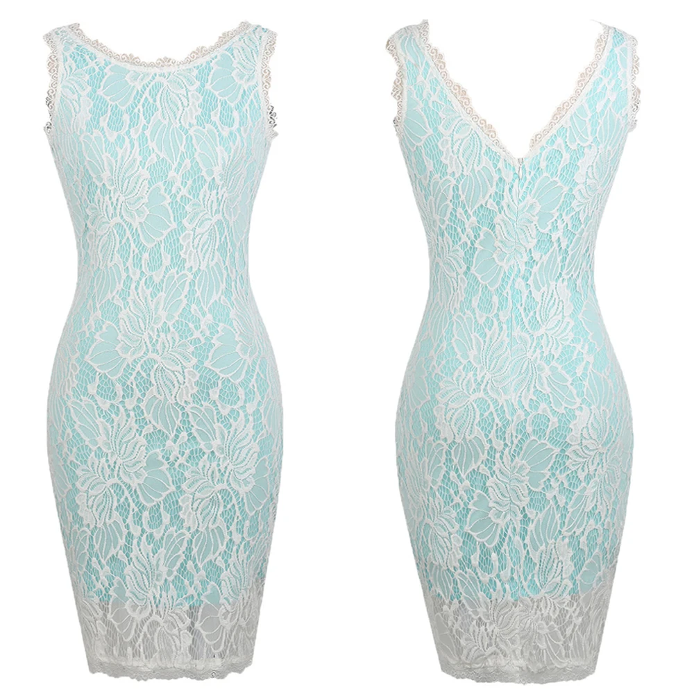 11 New White Floral Lace Casual Cocktail Prom Wedding Party Dresses For Womens Elegant Pin Up 2017 Summer Sexy Blackless Sleeveless Business Office Work Sheath Bodycon Mini Dress