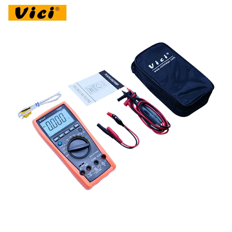 Vici VC99 Цифровой мультиметр автоматический диапазон 1000 В сопротивление напряжения измеритель емкости+ тепловой Термометр Тестер