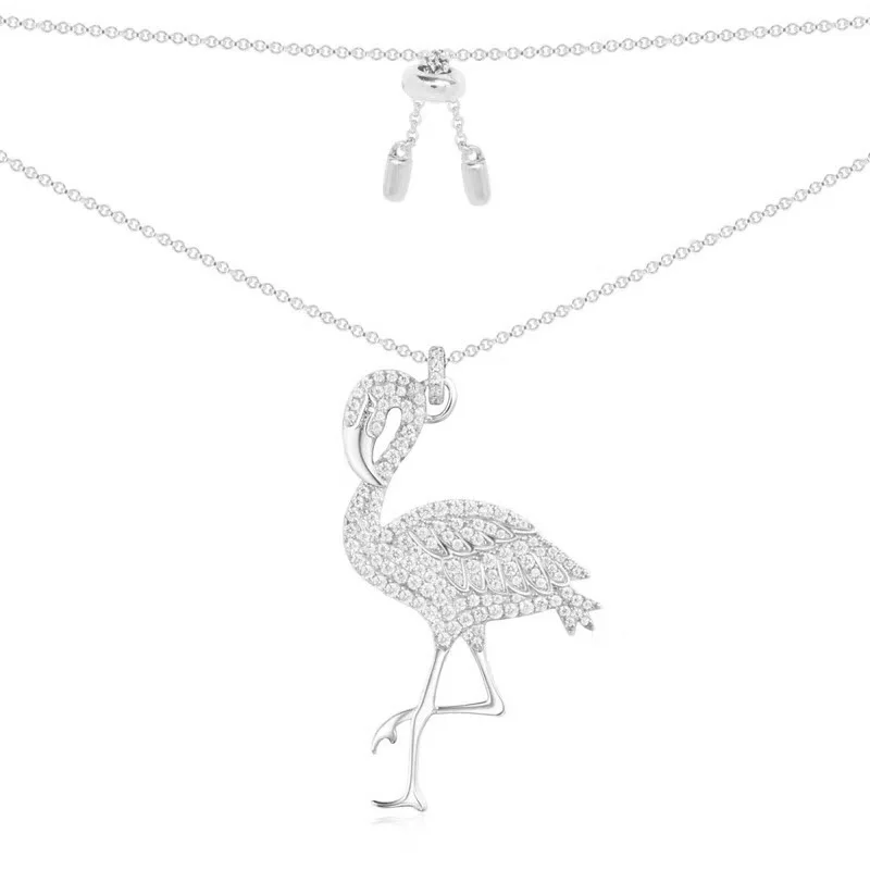 

Local focal cute white flamingo Necklaces