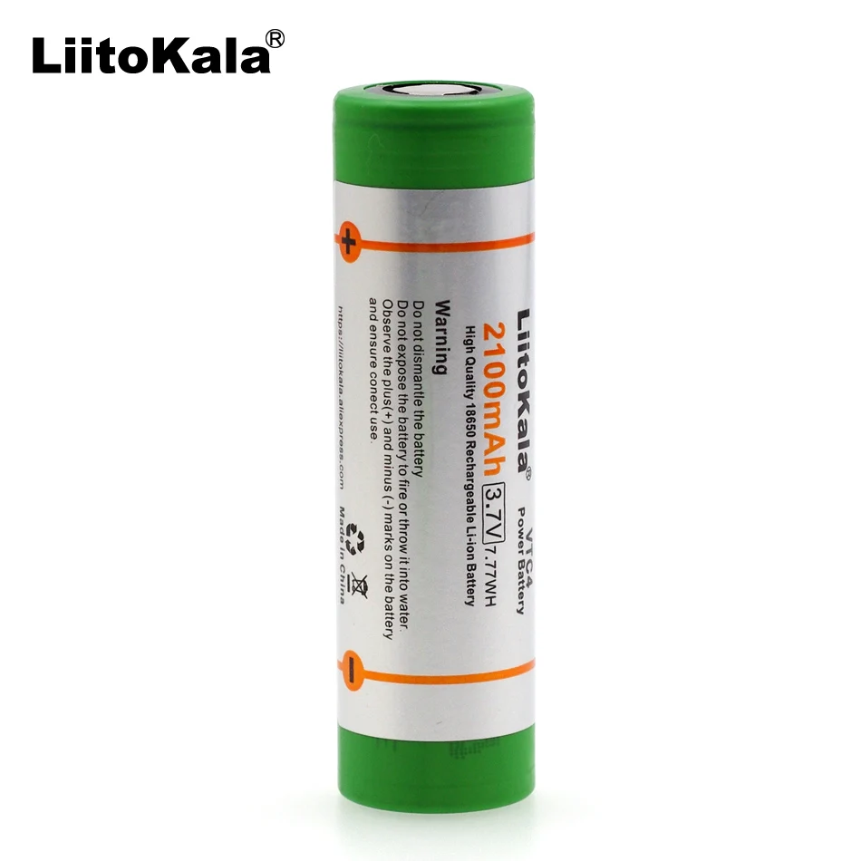 Liitokala Новинка 3,6 V 18650 VTC4 2100mAh высокий расход 30A перезаряжаемая батарея для электронной батареи для сигарет