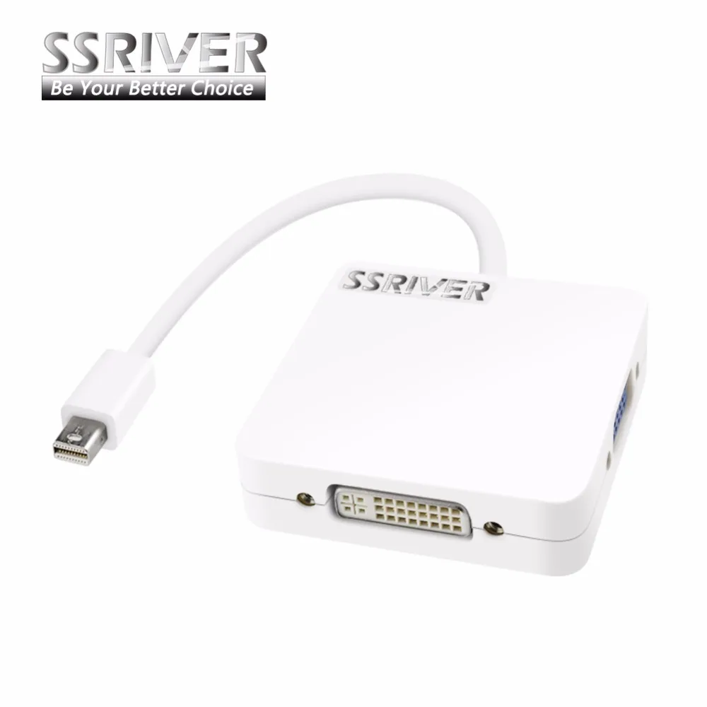 Ssriver Mini DisplayPort VGA HDMI DVI Кабель-адаптер DP к разъем 3 в 1 кабель для MacBook Мониторы ТВ |