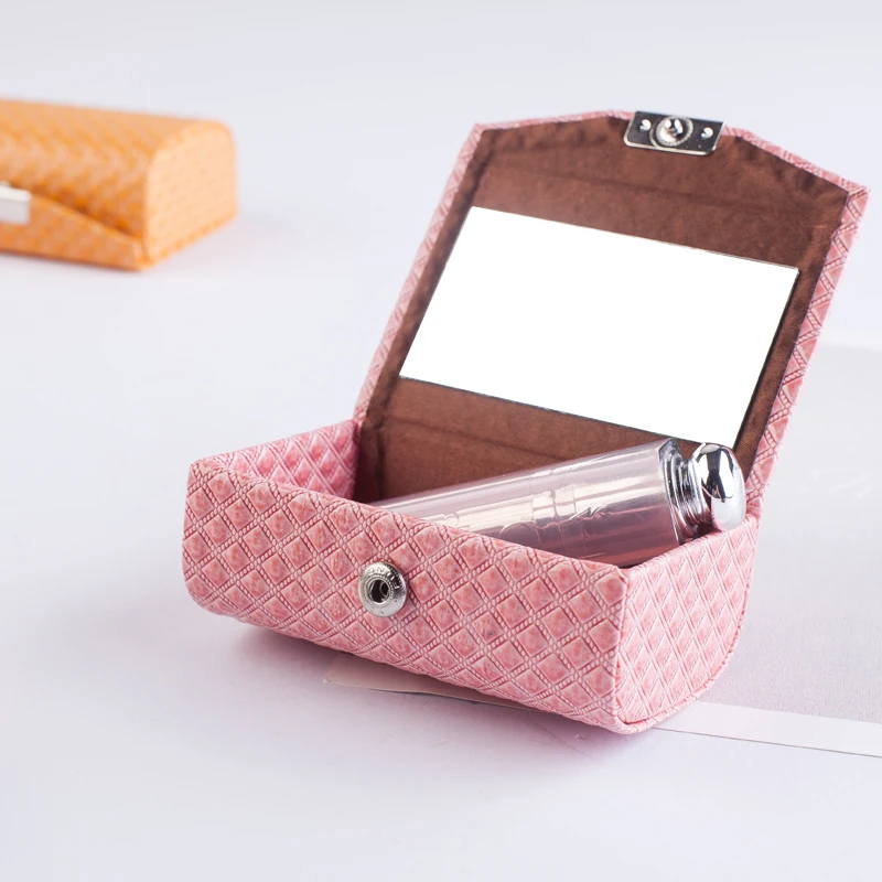 

Women Brush Lipstick Box Jewelry Box with Mirror Large Volume Portable Women Fashion Travel Accessories Toiletry Bag