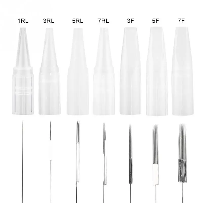 50 шт 7 типов одноразовые противотуманные бровей перманентные подводки для глаз тату микроблейдинг иглы+ иглы перманентные принадлежности для макияжа