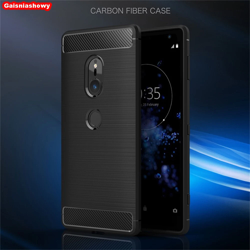 

Case For Sony Xperia XA1 XA2 XA3 XZ XZS XZ1 XZ2 XZ3 L2 Plus Ultra Compact Premium Shockproof Carbon Fiber TPU Phone Case Cover