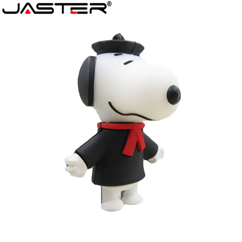 Дешевый JASTER Лидер продаж usb флэш накопитель 32 Гб флешки мультфильм красный шарф собака 8 16 memory stick u диск Подарочная флеш карта