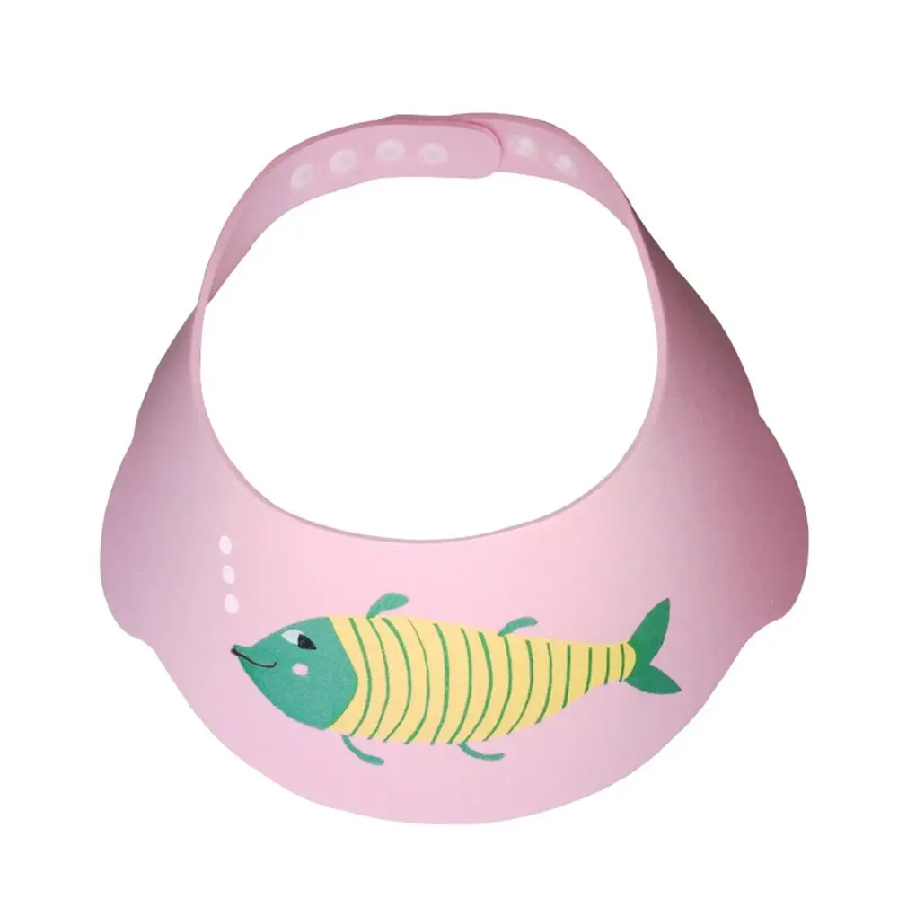 Creative Cartoon Fish Design Baby Kids Bathing Shower Cap Hat Wash Hair Shield Adjustable Shampoo |