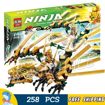 

258pcs Ninja The Golden Dragon Catapult Lloyd Jay Cole Kai Scout 9793 Model Building Blocks Boys Bricks Compatible With