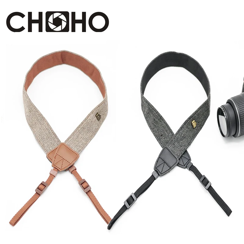 

Camera Neck Strap Universal Adjustable Cotton Leather Shoulder Belt Weave Holder For Canon Sony Nikon DSLR Accessories Part