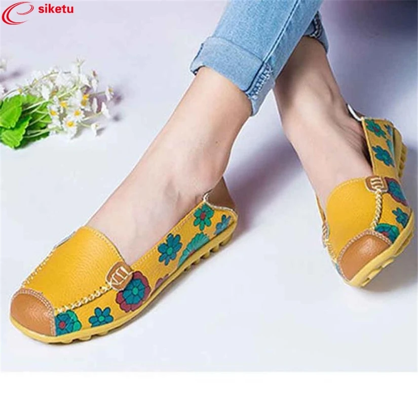 

2017 Hot Sale New Women Leather Shoes Loafers Soft Leisure Flats Ladies Female Casual Shoes Best Gift Drop Shipping Dec27#3
