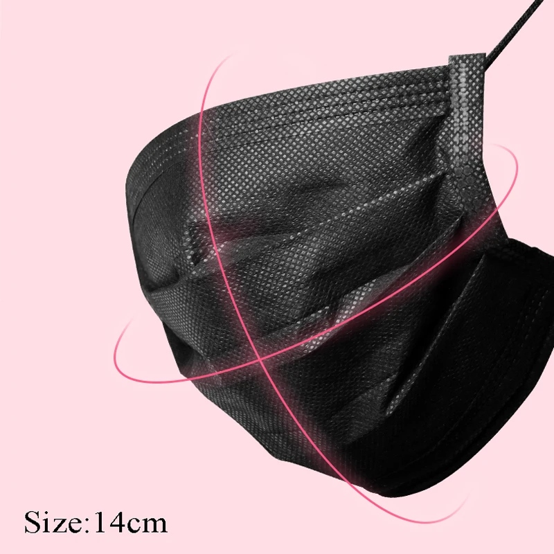 

50pcs Non Woven Disposable Black Mouth Mask for Permanent Makeup Anti Dust Face Mask for Microblading Supply Tattoo Accessories