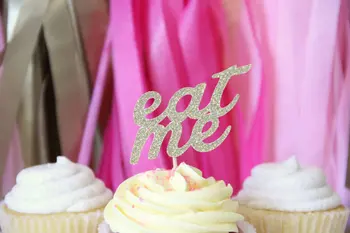 

Glitter Eat Me cupcake toppers Food Picks Bachelor Bachelorette Wedding Bridal Engagement Lingerie Party