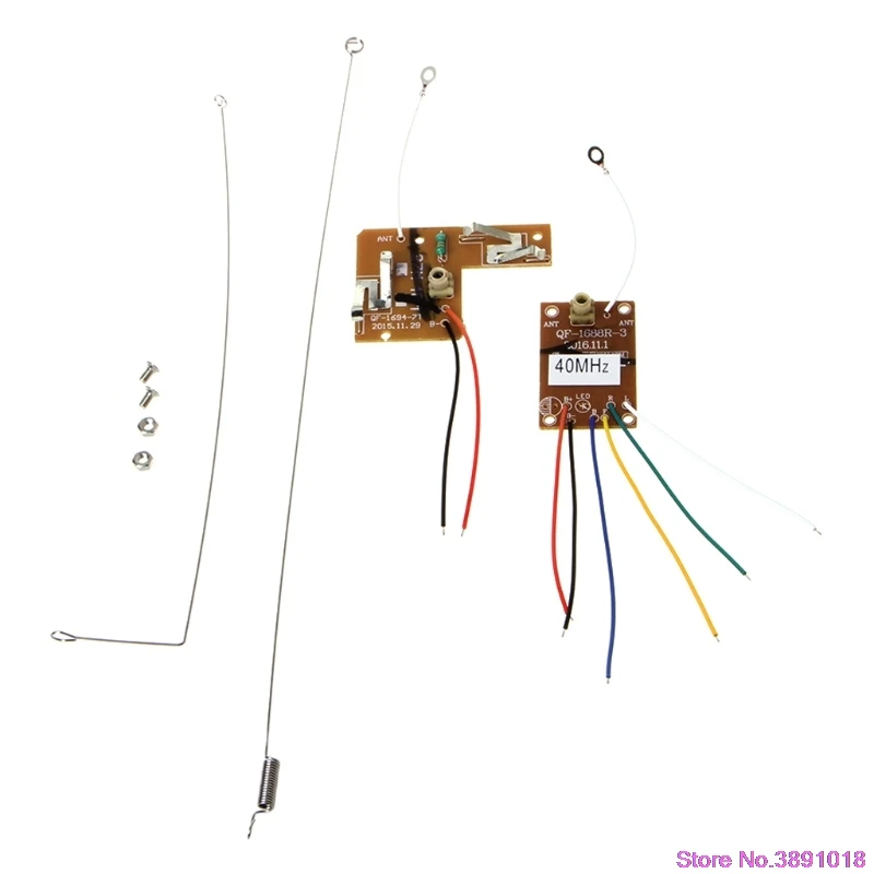 

New 4CH 40MHZ Remote Transmitter & Receiver Board with Antenna for DIY RC Car Robot