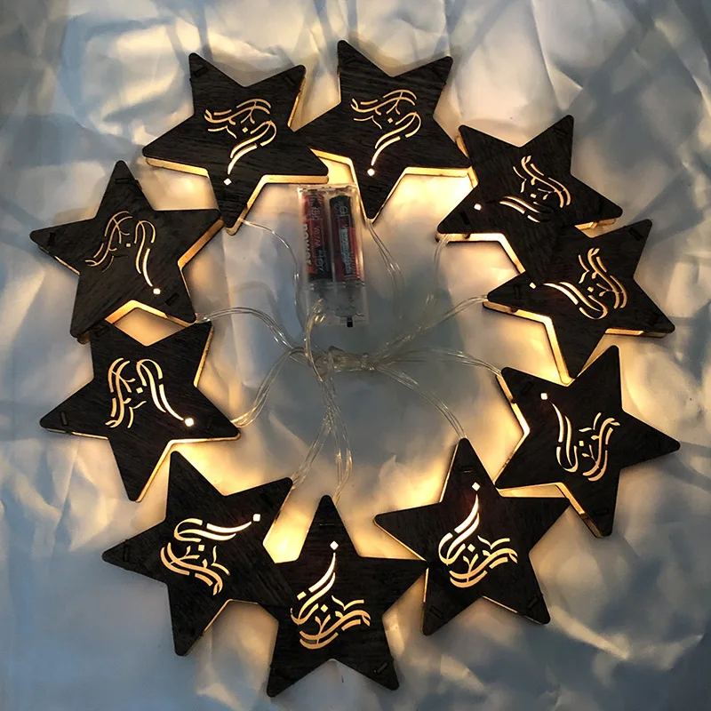 2 м 10 огней ИД Мубарак Декор для дома Рамадан Карим аксессуары для украшения Рамадан и Ид украшения ислам вечерние принадлежности подарок