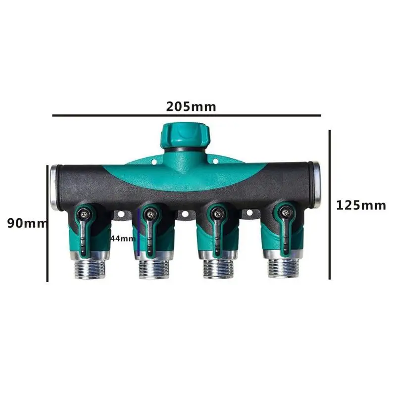 4-полосный полив воды садовый кран соединитель адаптер шланга соединители Женская Резьба Кран для полива сада с 4 быстрым соединителем