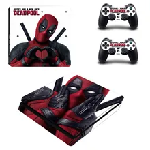 Film Deadpool PS4 Slim Skin Sticker For Sony PlayStation 4 Console and Controller Decal PS4 Slim Sticker Vinyl