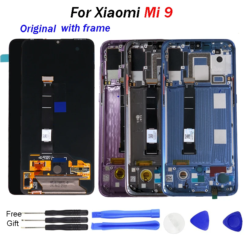

Amoled Original For Xiaomi Mi9 LCD Tested Touch Screen Digitizer Assembly Mi9 SE LCD Display Mi9 with tools frame Mi9 SE LCD
